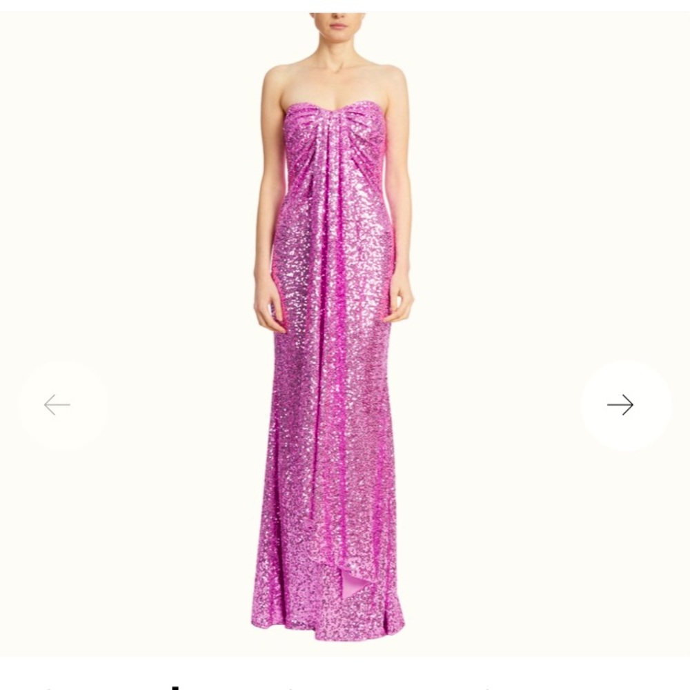 Badgley Mischka sequined pink gown.
Brand new never worn.